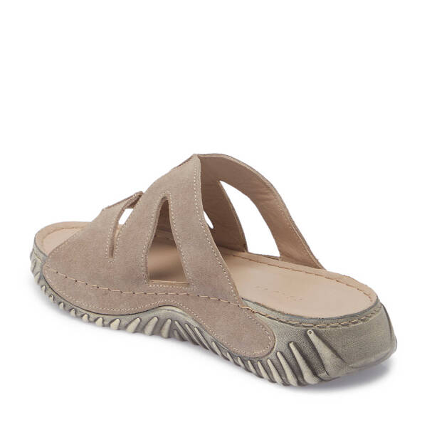 Bej Hakiki Deri Kadın Terlik - K25Y1TR67930-Q5Q - 3