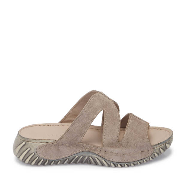 Bej Hakiki Deri Kadın Terlik - K25Y1TR67930-Q5Q - 1