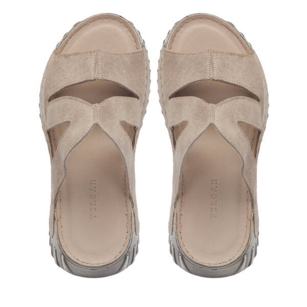 Bej Hakiki Deri Kadın Terlik - K25Y1TR67930-Q5Q - 5