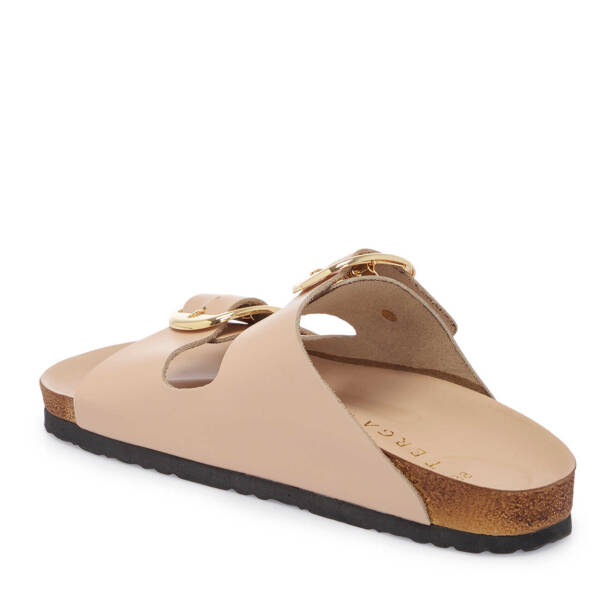 Bej Hakiki Deri Kadın Terlik - K25Y1TR67999-A25 - 3