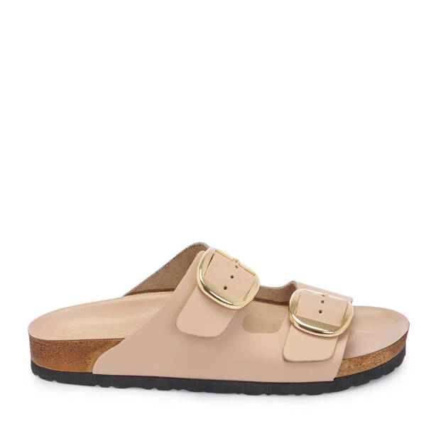 Bej Hakiki Deri Kadın Terlik - K25Y1TR67999-A25 - 1