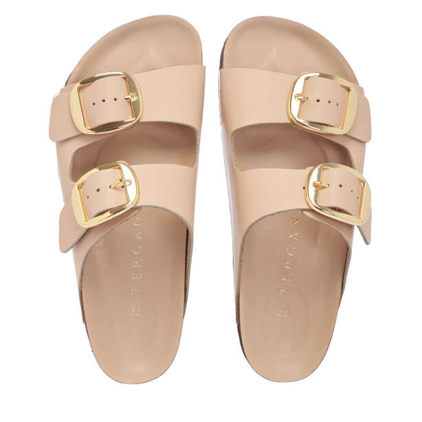 Bej Hakiki Deri Kadın Terlik - K25Y1TR67999-A25 - 5