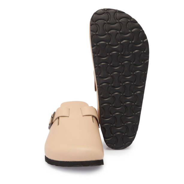 Bej Hakiki Deri Kadın Terlik - K25Y1TR68000-A25 - 4