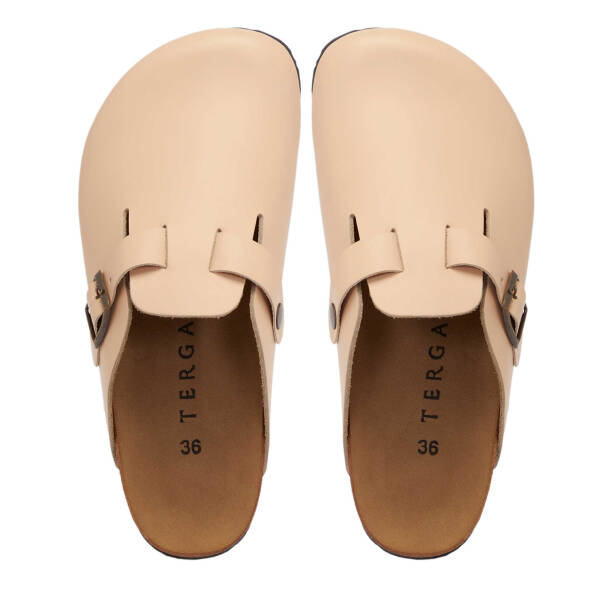 Bej Hakiki Deri Kadın Terlik - K25Y1TR68000-A25 - 5