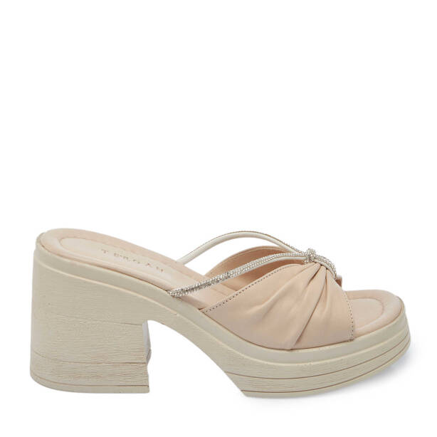 Bej Hakiki Deri Kadın Terlik - K25Y1TR68059-A25 