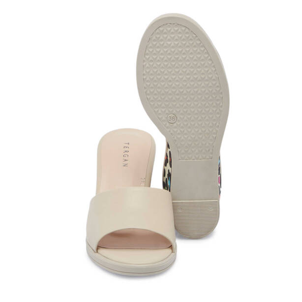 Bej Hakiki Deri Kadın Terlik - K25Y1TR68085-A25 - 4