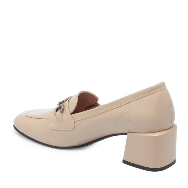 Bej Hakiki Deri Kadın Topuklu Ayakkabı - K24I1AY67487-A25 - 3