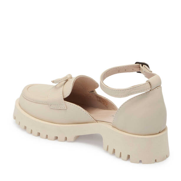 Bej Hakiki Deri Kadın Topuklu Ayakkabı - K25I1AY67824-A25 - 3