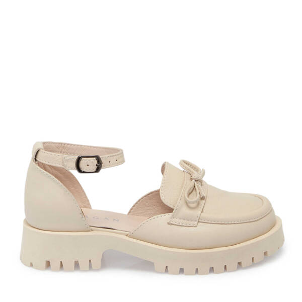 Bej Hakiki Deri Kadın Topuklu Ayakkabı - K25I1AY67824-A25 - 1