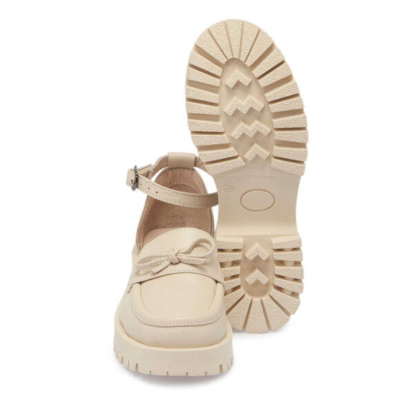 Bej Hakiki Deri Kadın Topuklu Ayakkabı - K25I1AY67824-A25 - 4