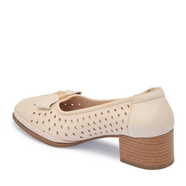 Bej Hakiki Deri Kadın Topuklu Ayakkabı - K25I1AY67832-A25 - 3