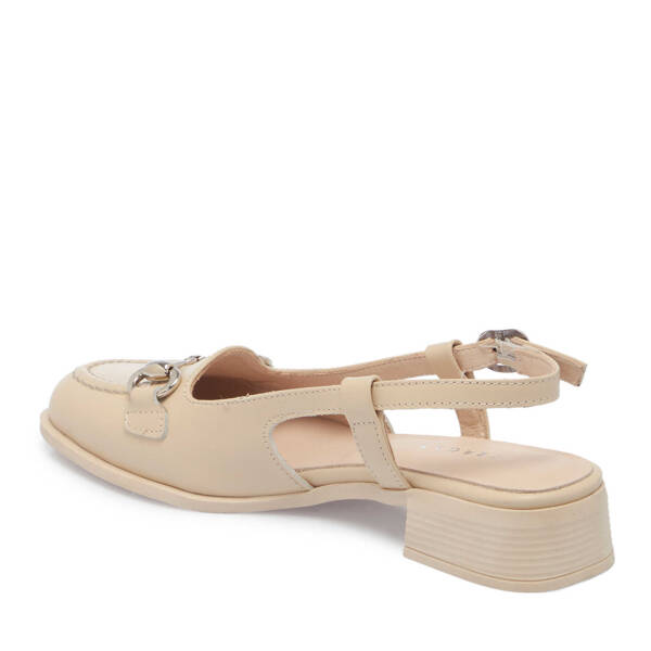 Bej Hakiki Deri Kadın Topuklu Ayakkabı - K25Y1AY67947-A25 - 3