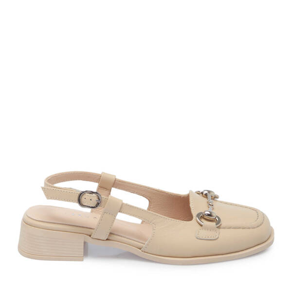 Bej Hakiki Deri Kadın Topuklu Ayakkabı - K25Y1AY67947-A25 - 1