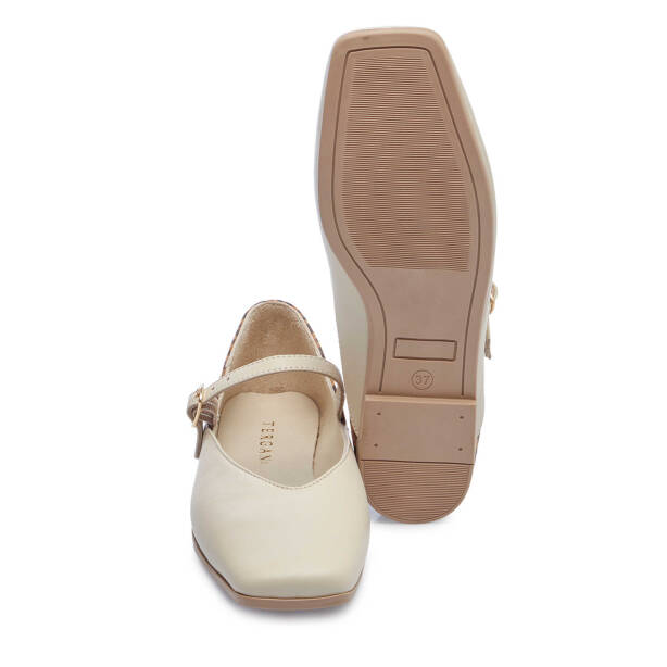 Bej Hakiki Deri Leopar Kadın Babet - K25I1BB67848-A25 - Tergan