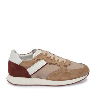  Bej Deri-Tekstil Erkek Sneaker - E24I1AY56849-B79 - 3