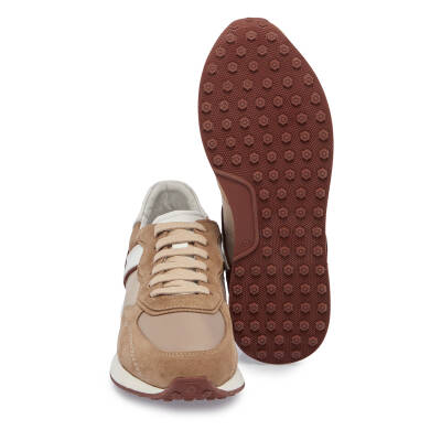  Bej Deri-Tekstil Erkek Sneaker - E24I1AY56849-B79 - 4