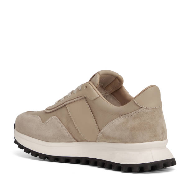Bej Deri-Tekstil Erkek Sneaker - E26I1AY57586-B79 - 4