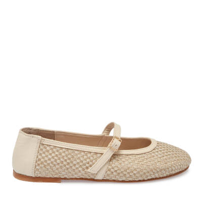 Bej Deri-Tekstil Kadın Babet - K25I1BB68078-L0Q - 3