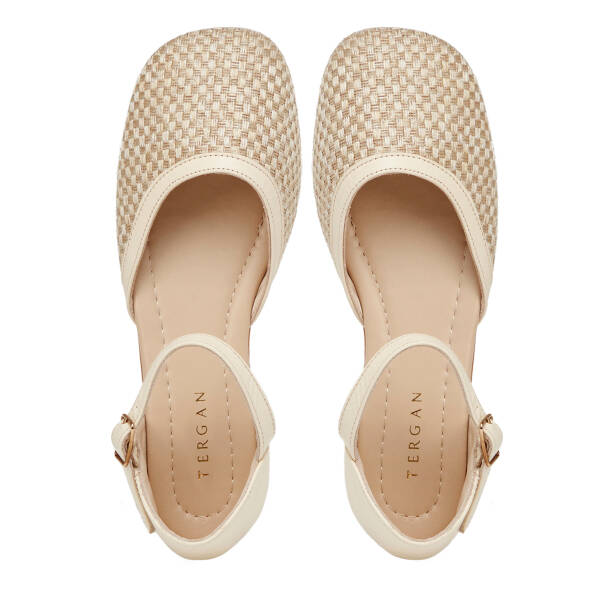 Bej Deri - Tekstil Kadın Babet - K25Y1BB68079-A25 - 5