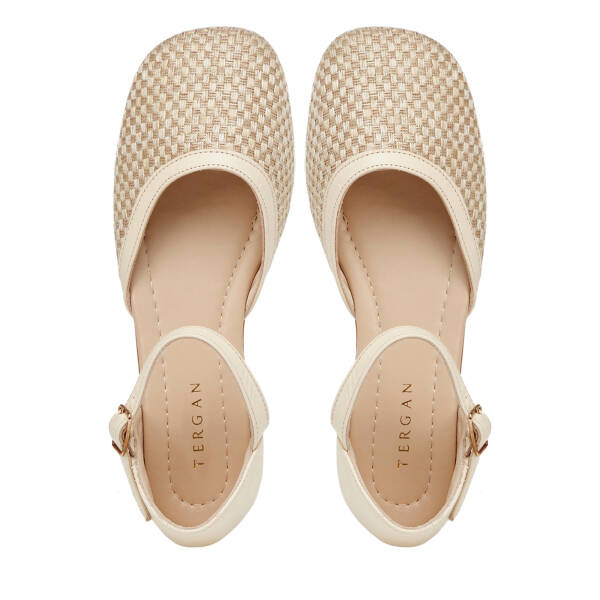 Bej Deri - Tekstil Kadın Babet - K25Y1BB68079-A25 - 5