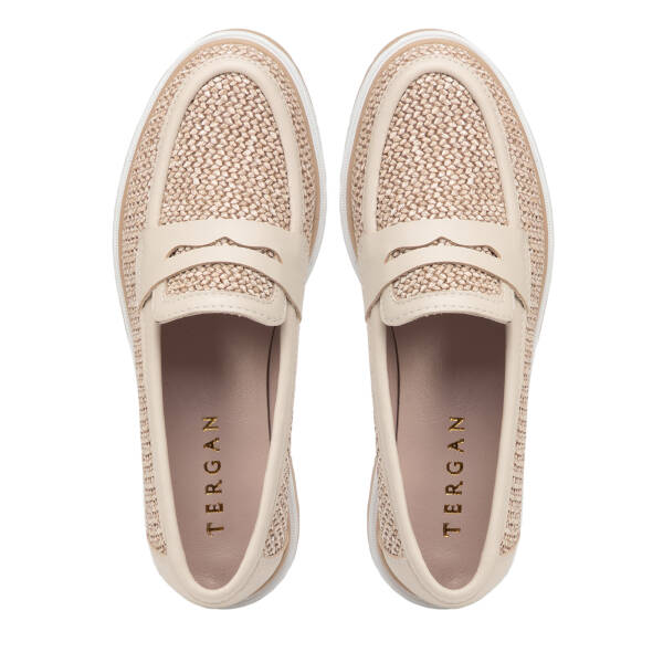 Bej Deri-Tekstil Kadın Loafer - K26I1AY68414-V2P - 5