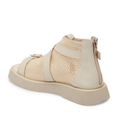 Bej Deri - Tekstil Kadın Sandalet - K24Y1SN67109-A25 - 2