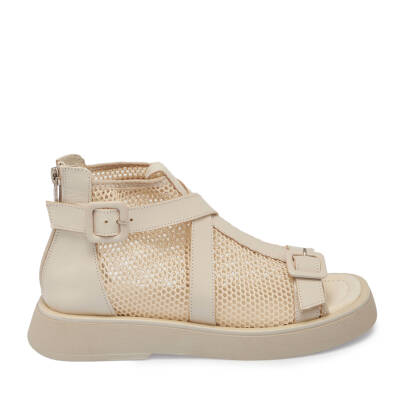 Bej Deri - Tekstil Kadın Sandalet - K24Y1SN67109-A25 - 3