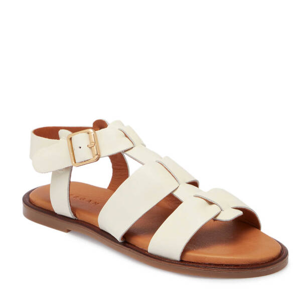 Bej Deri - Tekstil Kadın Sandalet - K25Y1SN68111-U2V - 2