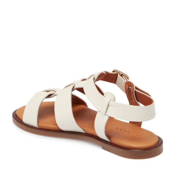 Bej Deri - Tekstil Kadın Sandalet - K25Y1SN68111-U2V - 3