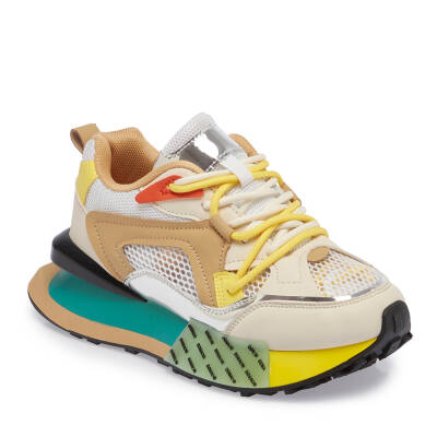  Bej Deri-Tekstil Kadın Sneaker - K24I1AY67333-A25 
