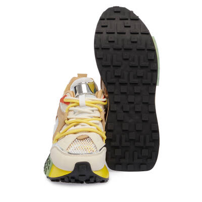  Bej Deri-Tekstil Kadın Sneaker - K24I1AY67333-A25 - 4