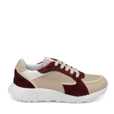  Bej Deri-Tekstil Kadın Sneaker - K24I1AY67385-A25 - 3
