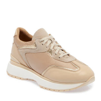Bej Deri-Tekstil Kadın Sneaker - K24I1AY67492-B22 