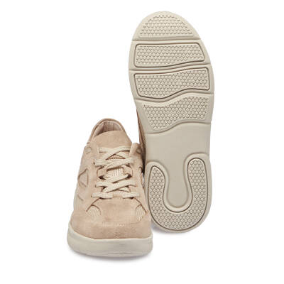 Bej Deri - Tekstil Kadın Sneaker - K24S1AY67644-B79 - 4