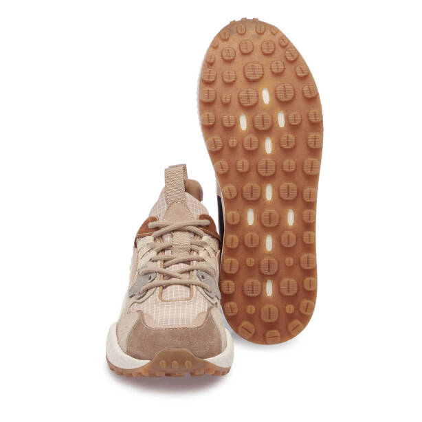 Bej Deri - Tekstil Kadın Sneaker - K25I1AY68116-D44 - 4
