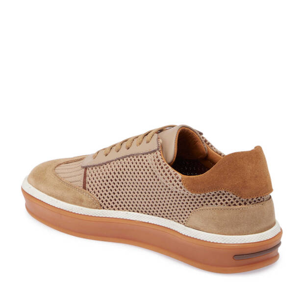 Bej Deri - Tekstil Kadın Sneaker - K25I1AY68120-B79 - Tergan