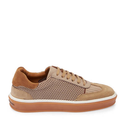 Bej Deri - Tekstil Kadın Sneaker - K25I1AY68120-B79 - 3