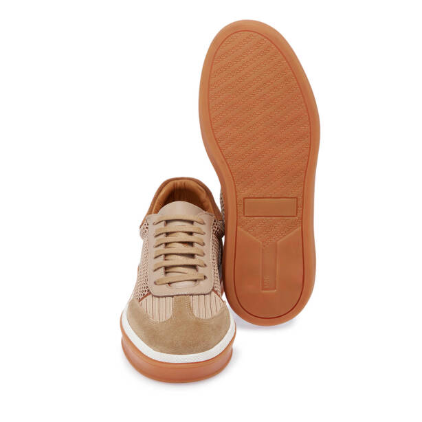 Bej Deri - Tekstil Kadın Sneaker - K25I1AY68120-B79 - Tergan