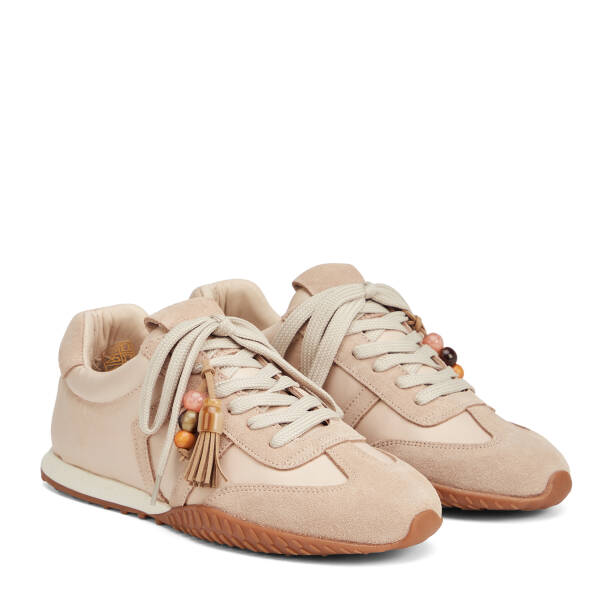 Bej Deri-Tekstil Kadın Sneaker - K26I1AY68649-V1Z - 2