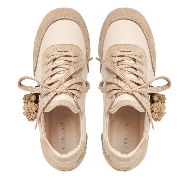 Bej Deri-Tekstil Kadın Sneaker - K26S1AY68841-V1Z - Tergan