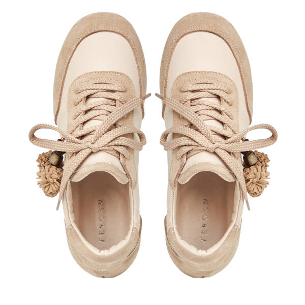 Bej Deri-Tekstil Kadın Sneaker - K26S1AY68841-V1Z - 5