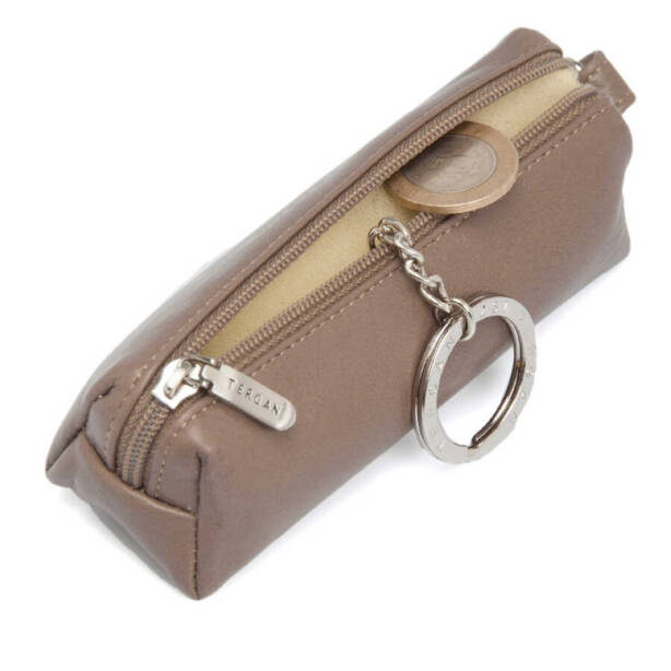 Bej Deri Unisex Anahtarlık - S1AN00000217-B56 - Tergan