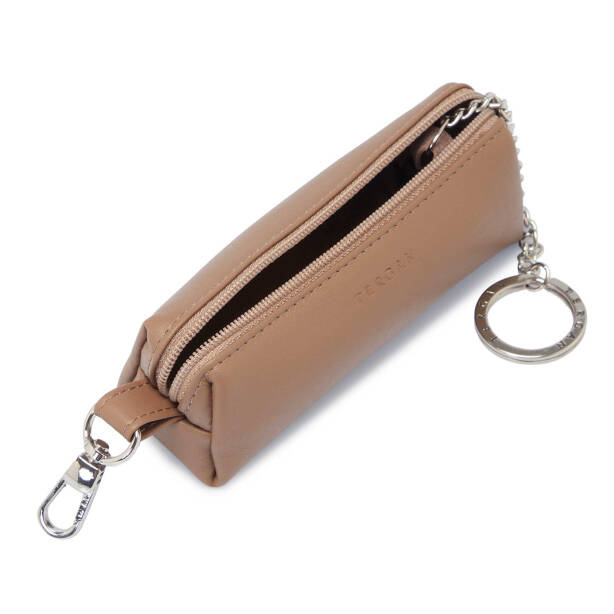 Bej Deri Unisex Anahtarlık - S1AN00000217-D45 - 2