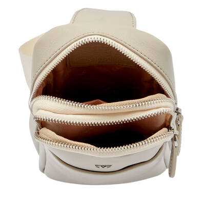 Bej Deri Unisex Çapraz Askılı Çanta - S1AC00021514-B57 - 4