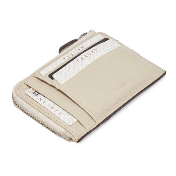 Bej Deri Unisex Kredi Kartlık - S1KK00000265-B19 - 1
