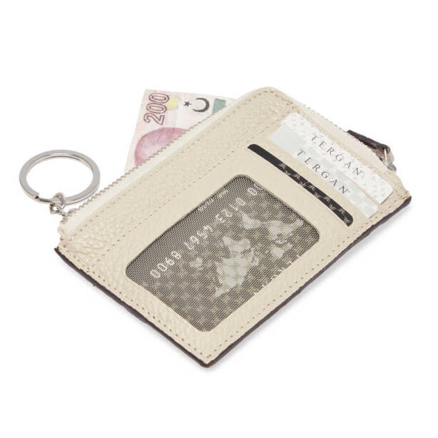 Bej Hakiki Deri Unisex Kredi Kartlık - S1KK00000265-B19 - 2