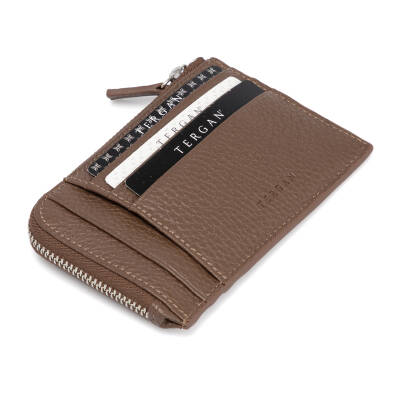 Bej Deri Unisex Kredi Kartlık - S1KK00000265-B67 - 1