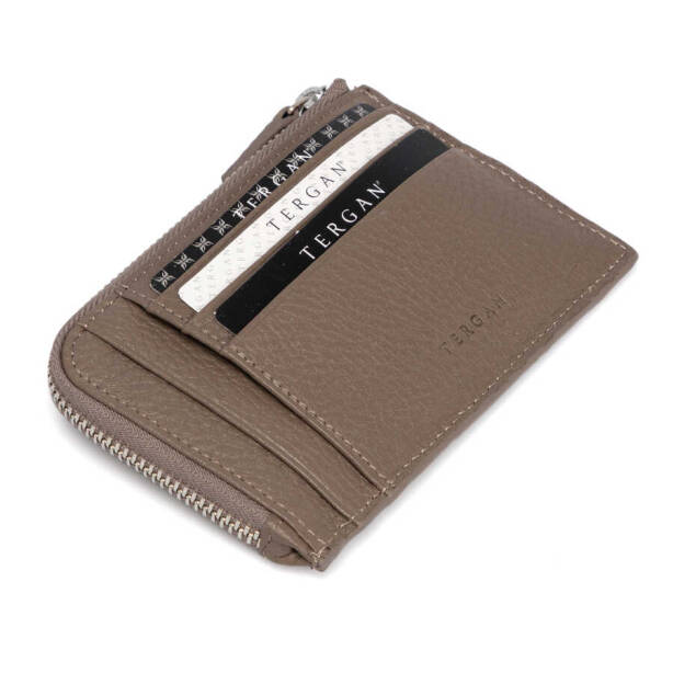 Bej Hakiki Deri Unisex Kredi Kartlık - S1KK00000265-B73 