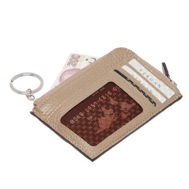Bej Hakiki Deri Unisex Kredi Kartlık - S1KK00000265-S95 - 2
