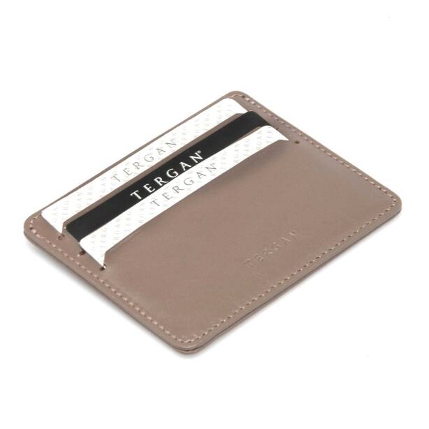 Bej Hakiki Deri Unisex Kredi Kartlık - S1KK00001050-V62 